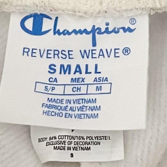 Champion Small White Patterned Reverse Weave Shorts NEW WITH TAGS - Picture 5 of 10